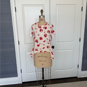 Proenza Schouler Peony Peplum Tee - size Large